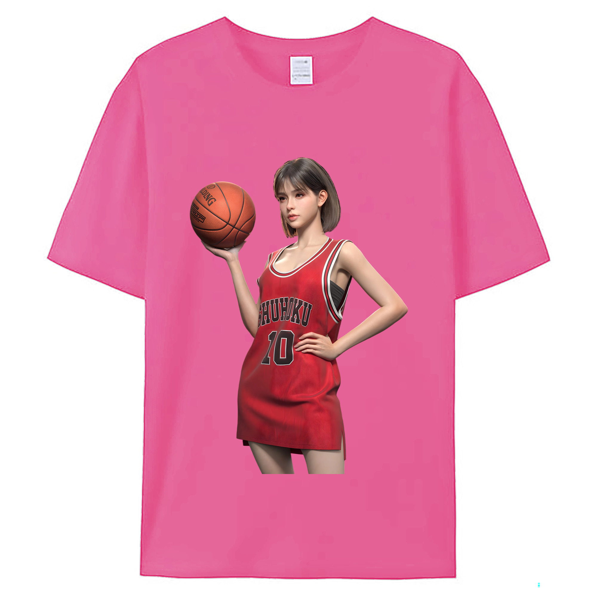 （画像用） SLAM DUNK／スラムダンク レディースカジュアルプリントTシャツ（綿100％）